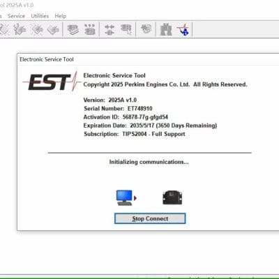 Perkins EST 2025A Diagnostic Software + Factory Password 18 Bit